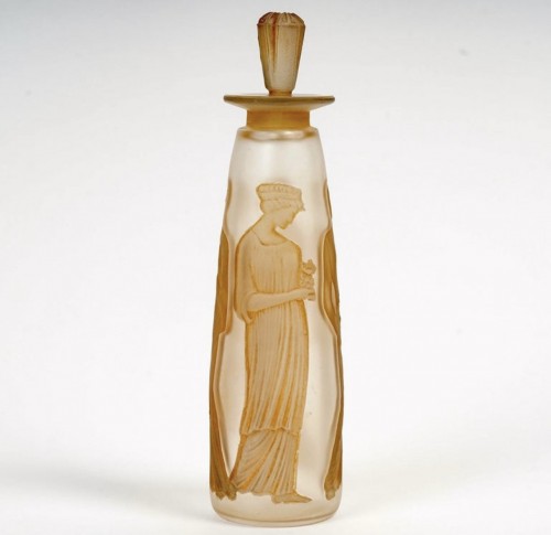 Glass & Crystal  - 1910 René Lalique - Perfume Bottle Ambre Antique for  Coty