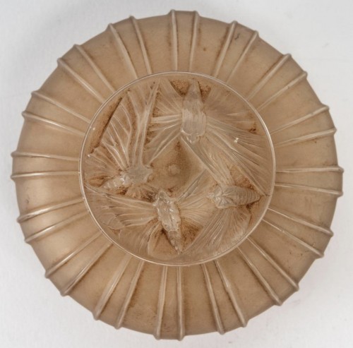 Verrerie, Cristallerie  - 1911 René Lalique - Flacon A Côtes Bouchon Papillons