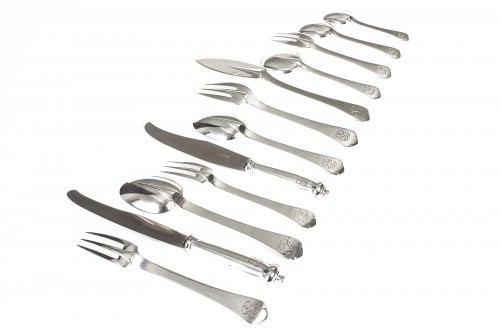 Puiforcat - Cutlery Flatware Set Medicis Sterling Silver - 139 Pieces