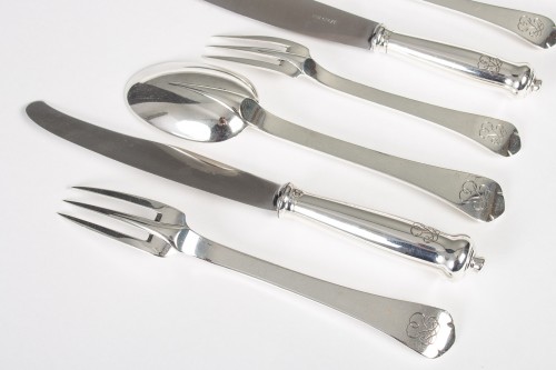 Puiforcat - Cutlery Flatware Set Medicis Sterling Silver - 139 Pieces - 