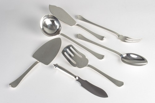 Antiquités - Puiforcat - Cutlery Flatware Set Medicis Sterling Silver - 139 Pieces