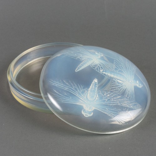 1921 René Lalique - Boîte Libellules - Verrerie, Cristallerie Style Art Déco