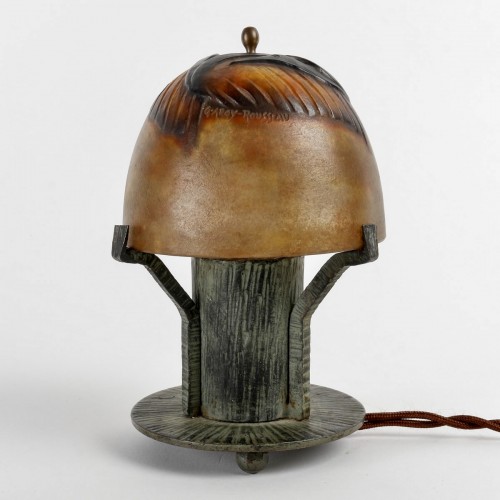 1934 Gabriel Argy Rousseau Nightlamp Trois Oiseaux Bird - Lighting Style Art Déco