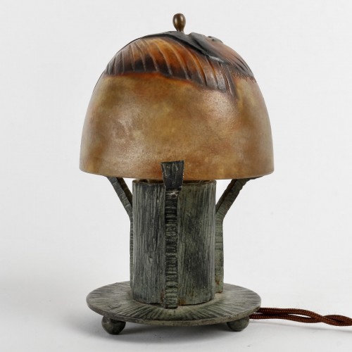 1934 Gabriel Argy Rousseau Nightlamp Trois Oiseaux Bird - 