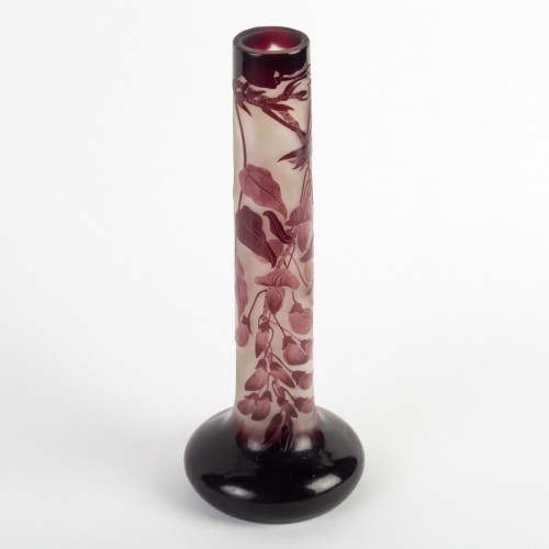 Glass & Crystal  - Emile Gallé - Important Vase Glycines Wisteria