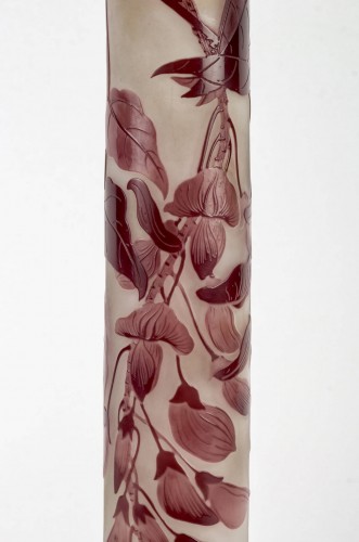 20th century - Emile Gallé - Important Vase Glycines Wisteria