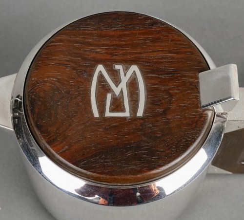 Argenterie et Arts de la table  - 1930 Jean E. Puiforcat - Service à thé et à café Egoïste en argent massif et palissandre