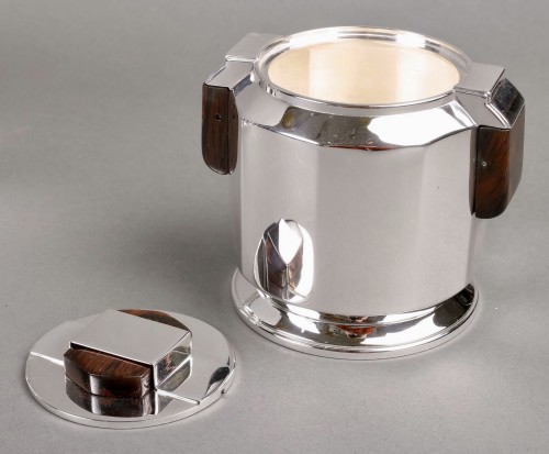 1925 Jean E. Puiforcat &amp; Saks Modernist Tea Coffee Set Sterling Silver  - 