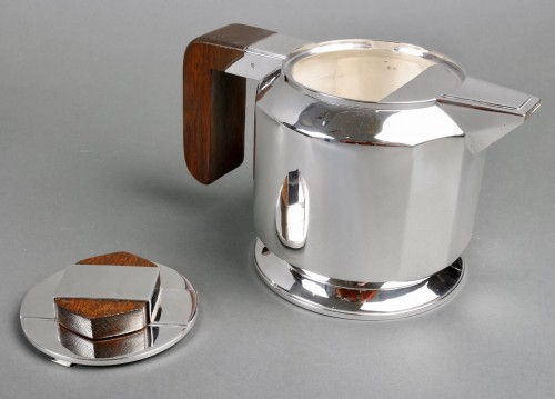 Antiquités - 1925 Jean E. Puiforcat &amp; Saks Modernist Tea Coffee Set Sterling Silver 