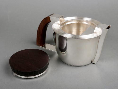 Art Déco - 1935 Jean E Puiforcat Art Deco Modernist Tea Coffee Set Sterling Silver 