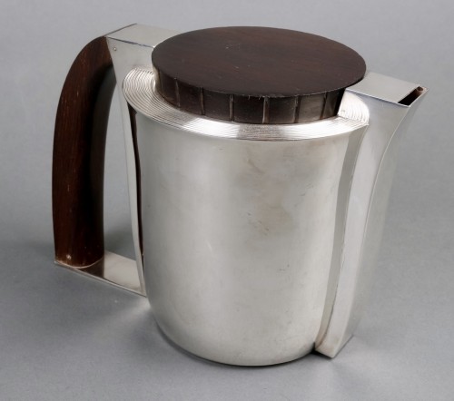 Antiquités - 1935 Jean E. Puiforcat - Service à thé et à café Moderniste en argent massif