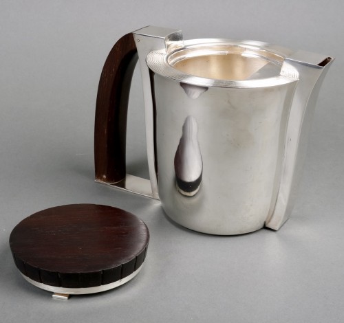 Antiquités - 1935 Jean E. Puiforcat - Service à thé et à café Moderniste en argent massif