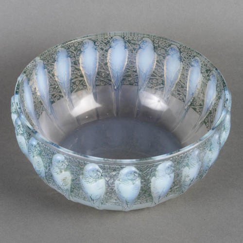 1931 René Lalique - Bowl Perruches - Glass & Crystal Style Art Déco