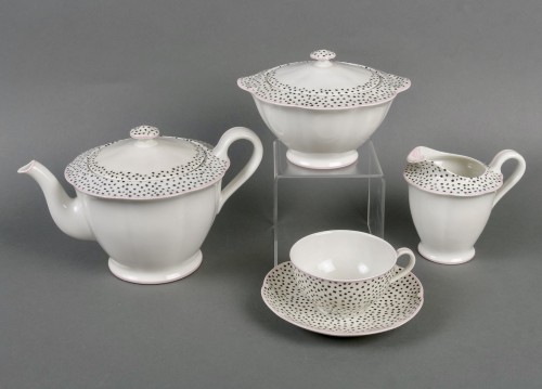 1930 Haviland & Suzanne Lalique - Service à café & thé en porcelaine - Céramiques, Porcelaines Style Art Déco