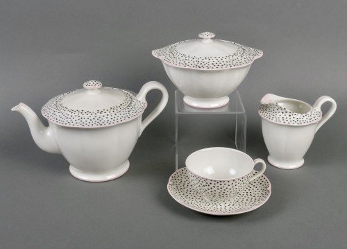 1930 Haviland &amp; Suzanne Lalique - Porcelain Coffee Tea Set - silverware & tableware Style Art Déco