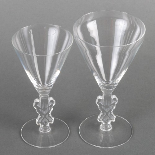 1926 René Lalique - Service Strasbourg de 12 Pièces - Verrerie, Cristallerie Style Art Déco