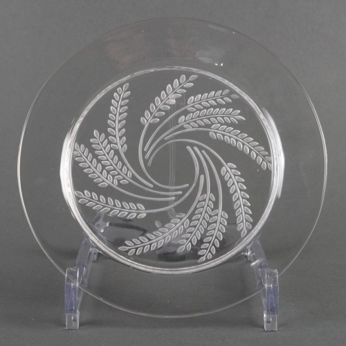 1942 René Lalique - Service de table Hortense 12 assiettes 1 plat - BG Arts