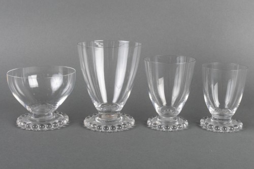 1935 René Lalique - Service de 34 pièces de verre Boules Andlau - Verrerie, Cristallerie Style Art Déco