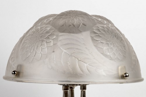 Antiquités - 1921 René Lalique - Pair Of Lamps Dahlias 