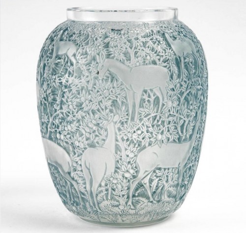 Verrerie, Cristallerie  - 1932 René Lalique - Vase Biches