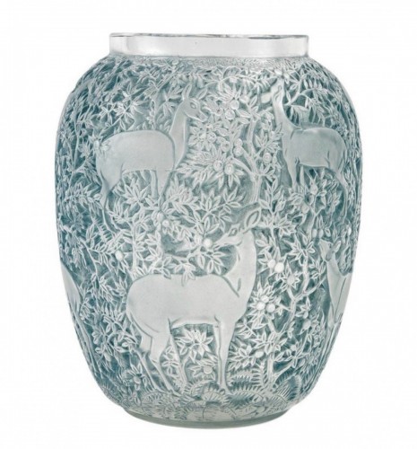 1932 Rene Lalique - Vase Biches - Art Déco