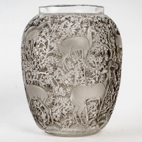 1932 René Lalique - Vase Biches - Verrerie, Cristallerie Style Art Déco