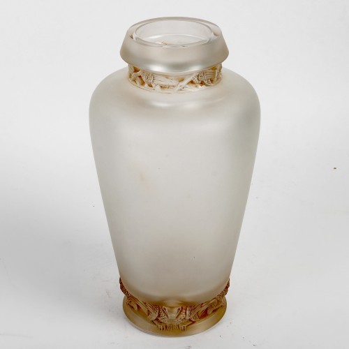 1938 René Lalique - Vase Frise Aigles - Verrerie, Cristallerie Style Art Déco