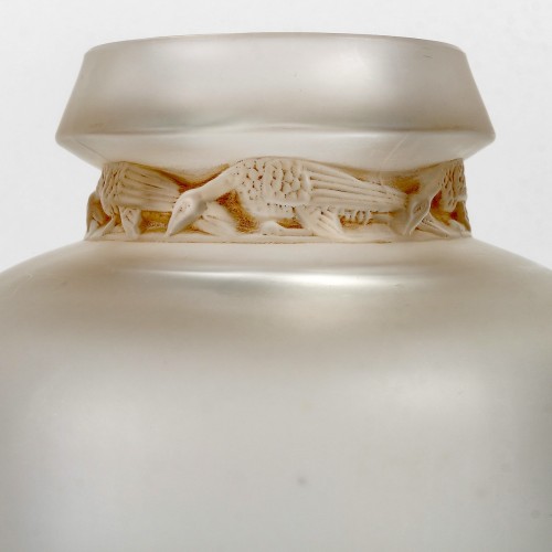 1938 René Lalique - Vase Frise Aigles Eagles - 