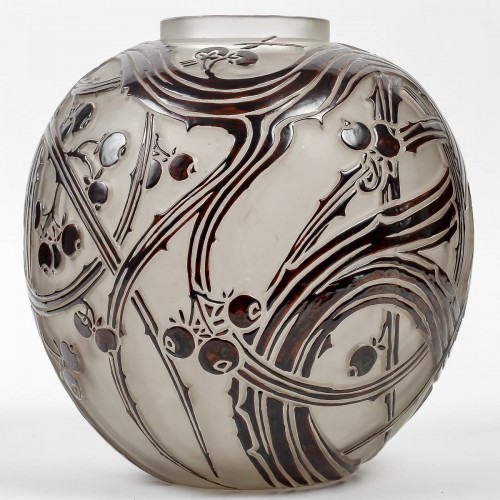 1924 René Lalique - Vase Baies - Verrerie, Cristallerie Style Art Déco
