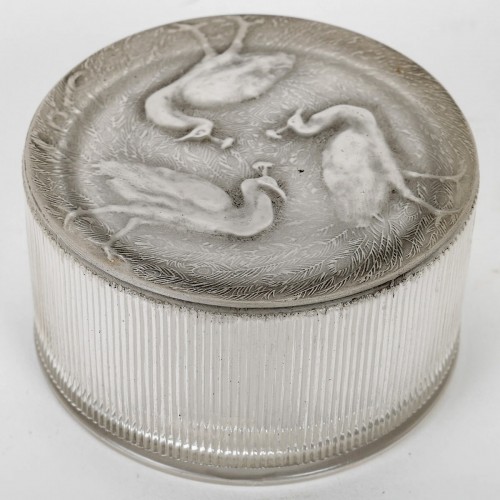 20th century - 1919 Rene Lalique - Box Trois Paons Peacock