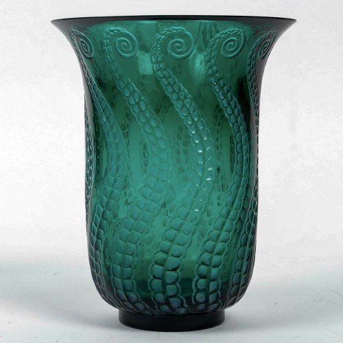 1921 René Lalique - Vase Méduse - Verrerie, Cristallerie Style Art Déco