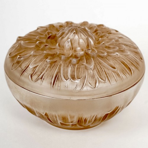 1911 René Lalique - Boîte Chrysanthème - Verrerie, Cristallerie Style Art Déco