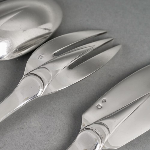 Puiforcat - Cutlery Flatware Set Mazarin Sterling Silver - 141 Pieces - 