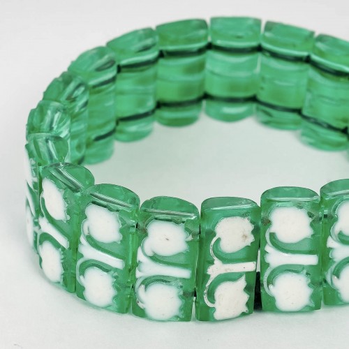 1928 René Lalique - Bracelet Muguet Lily Of The Valley  - Glass & Crystal Style Art Déco