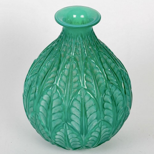 1924 René Lalique - Vase Malesherbes - Verrerie, Cristallerie Style Art Déco