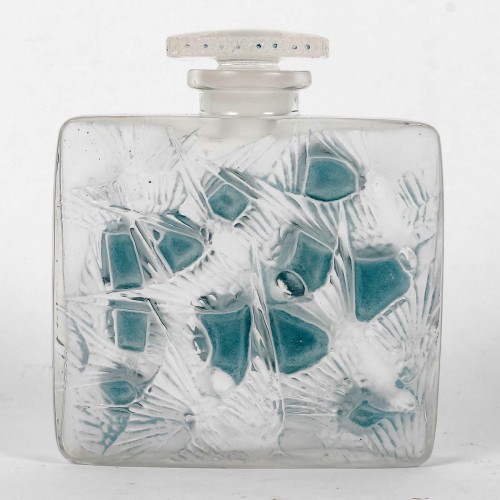 1920 René Lalique - Perfume Bottle Carré Plat Hirondelles - Glass & Crystal Style Art Déco