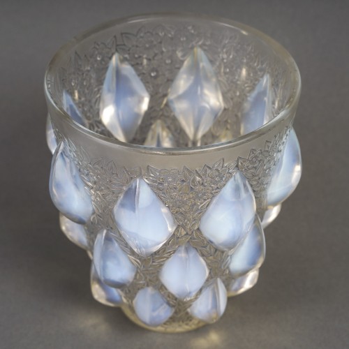 1927 René Lalique - Vase Rampillon - Verrerie, Cristallerie Style Art Déco