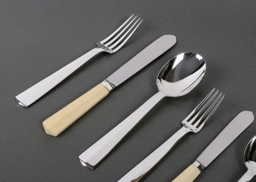 Jean Tetard - Nice Art Deco Cutlery Set In Sterling Silver - 152 Pieces - Art Déco