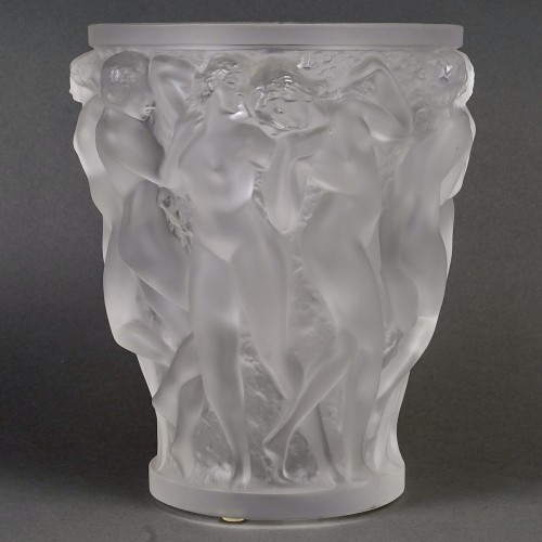 Antiquités - Lalique France - Vase Bacchantes