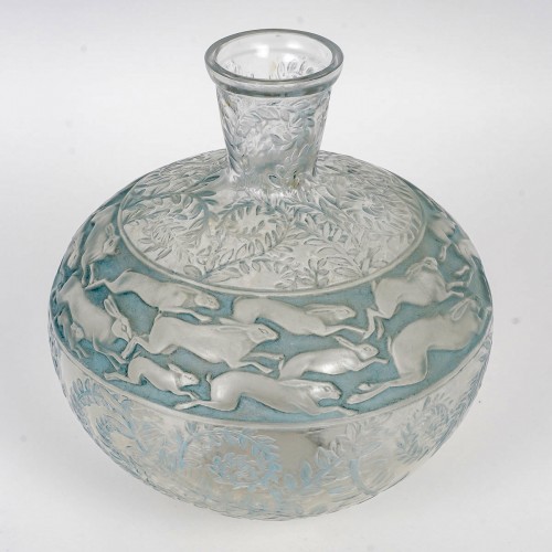 Verrerie, Cristallerie  - 1923 René Lalique - Vase Lièvres