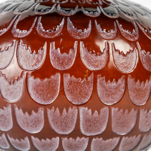 1930 René Lalique - Red Grenade Vase - 