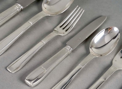Puiforcat - Art Deco Cutlery Flatware Set Nice Sterling Silver - 192 Pieces - 