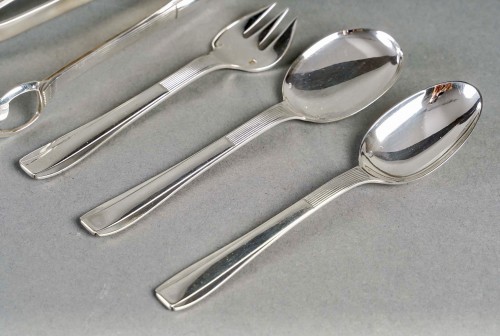 Antiquités - Puiforcat - Art Deco Cutlery Flatware Set Nice Sterling Silver - 192 Pieces