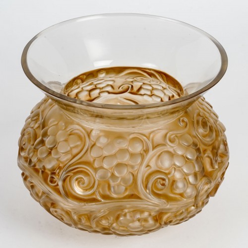 1930 René Lalique - Vase Fontainebleau - Verrerie, Cristallerie Style Art Déco