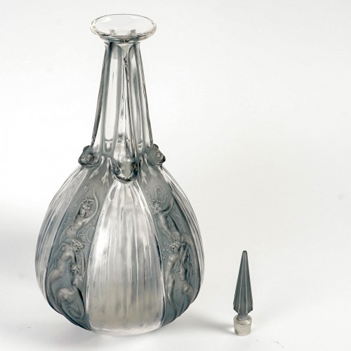 1911 René Lalique - Carafe Sirenes et Grenouilles - Verrerie, Cristallerie Style Art nouveau