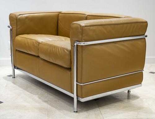 Seating  - Le Corbusier &amp; Cassina - Sofa Lc2 Gold Leather