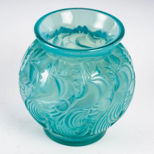 1931 René Lalique - Vase Le Mans - Verrerie, Cristallerie Style Art Déco