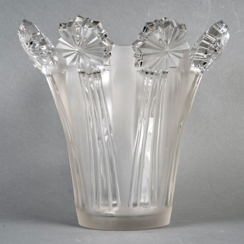 1950 Marc Lalique -  Vase Sirius Comets - Glass & Crystal Style 50