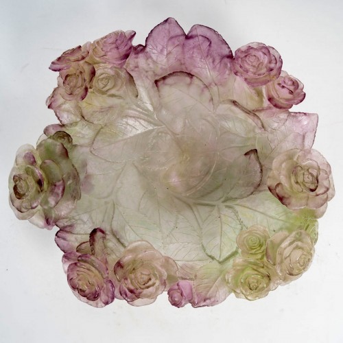 Glass & Crystal  - Daum France - Bowl Roses