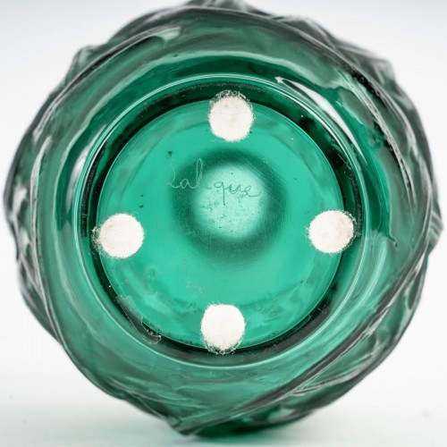 1921 René Lalique - Vase Ronces vert émeraude - BG Arts